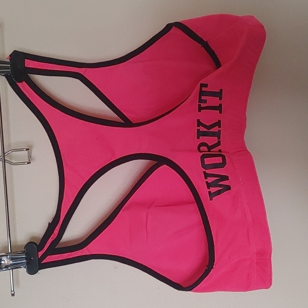 Love by Candy Couture pink sports bras size XL, 40 - Picture 2 of 7